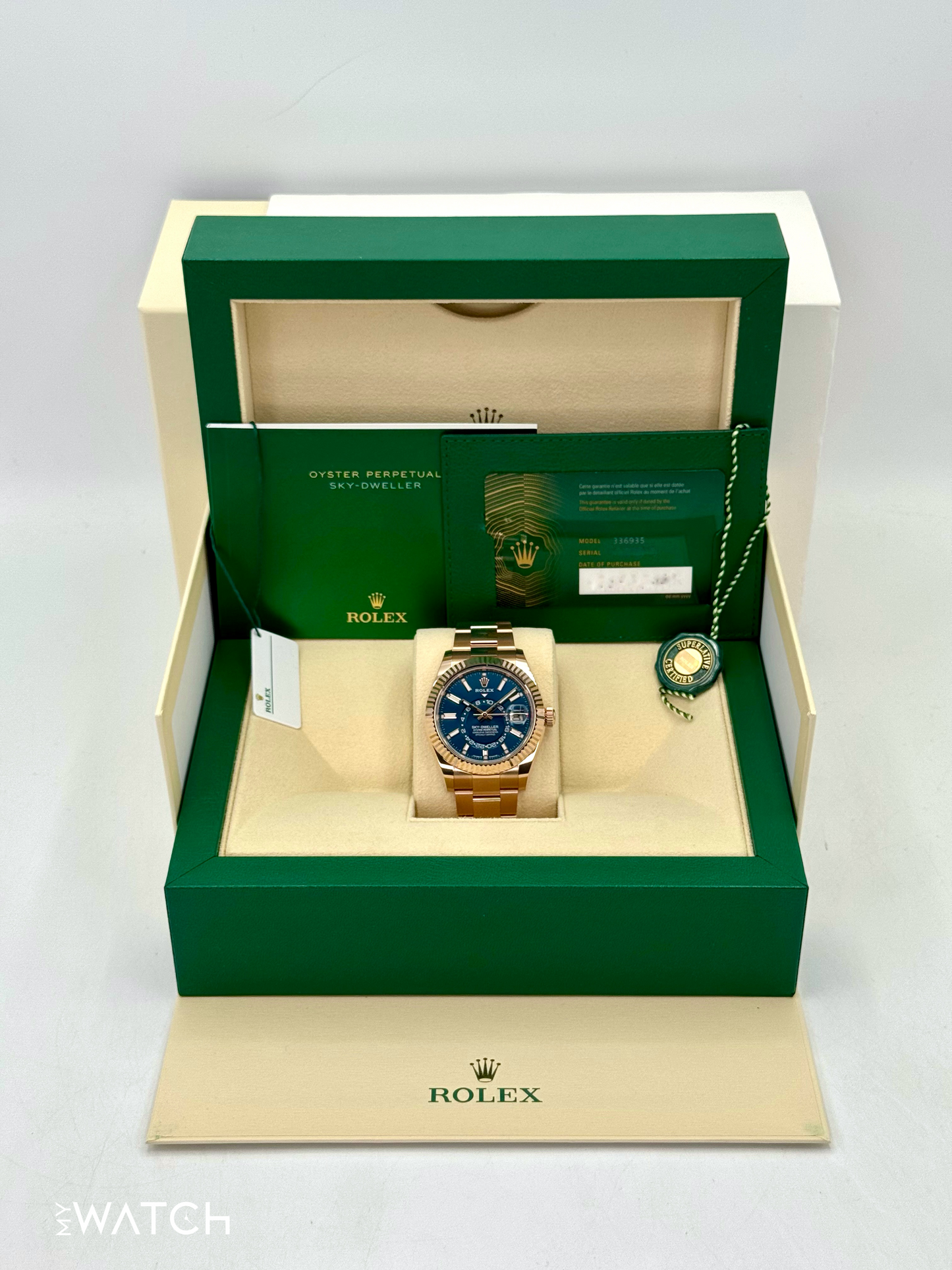 NEW 2025 Rolex Sky-Dweller 42mm 336935 Rose Gold Blue Dial