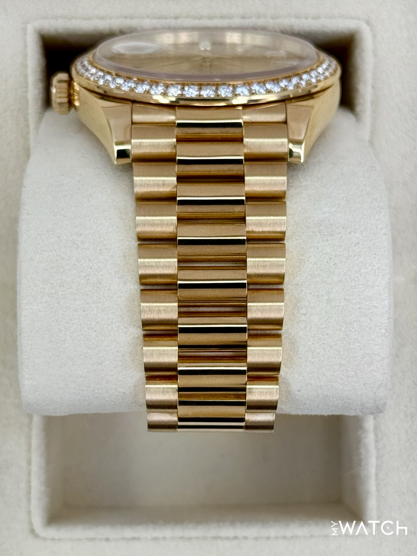 2020 Rolex Day-Date 40mm 228348RBR Presidential Champagne Baguette Dial