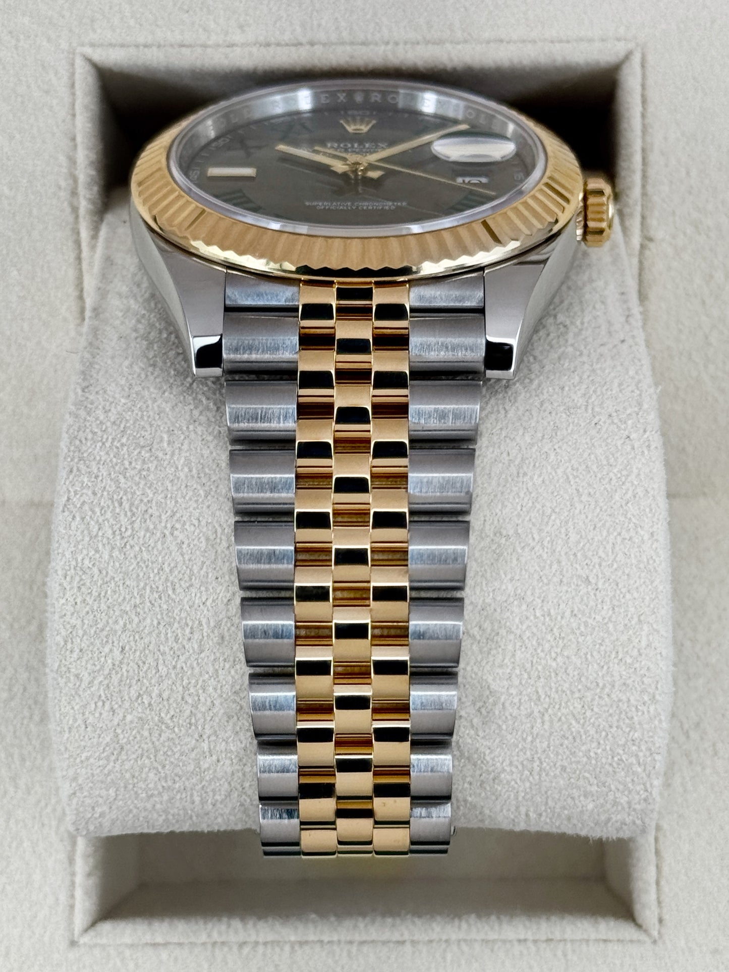 2021 Rolex Datejust 41mm 126333 Two-Tone Jubilee Wimbledon Dial