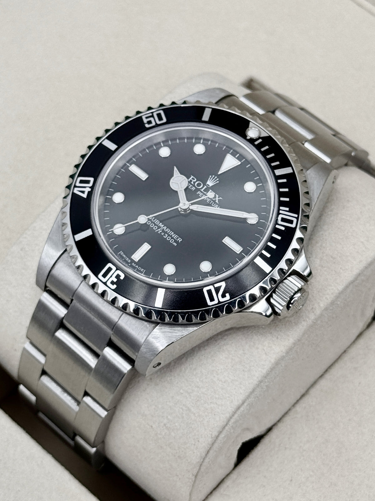 2006 Rolex Submariner 40mm 14060M Stainless Steel Two-Liner Black Dial (Collectors Set)