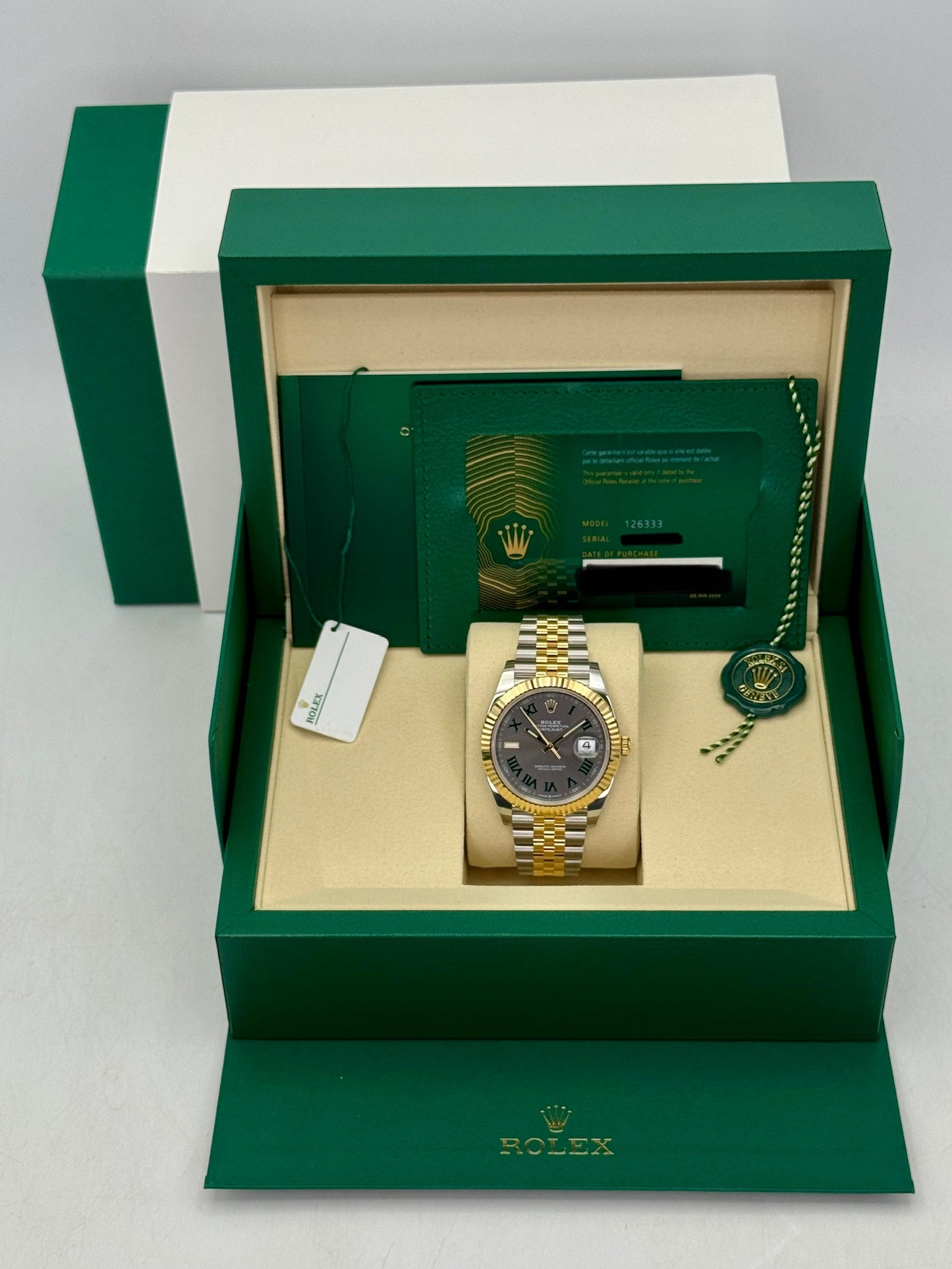 NEW 2026 Rolex Datejust 41mm 126333 Two-Tone Jubilee Wimbledon Dial