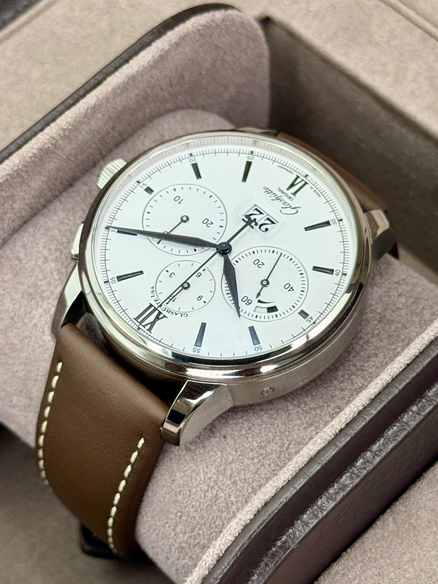 NEW 2026 Glashütte Original Senator 42mm 1-37-01-05-02-07 Stainless Steel White Dial