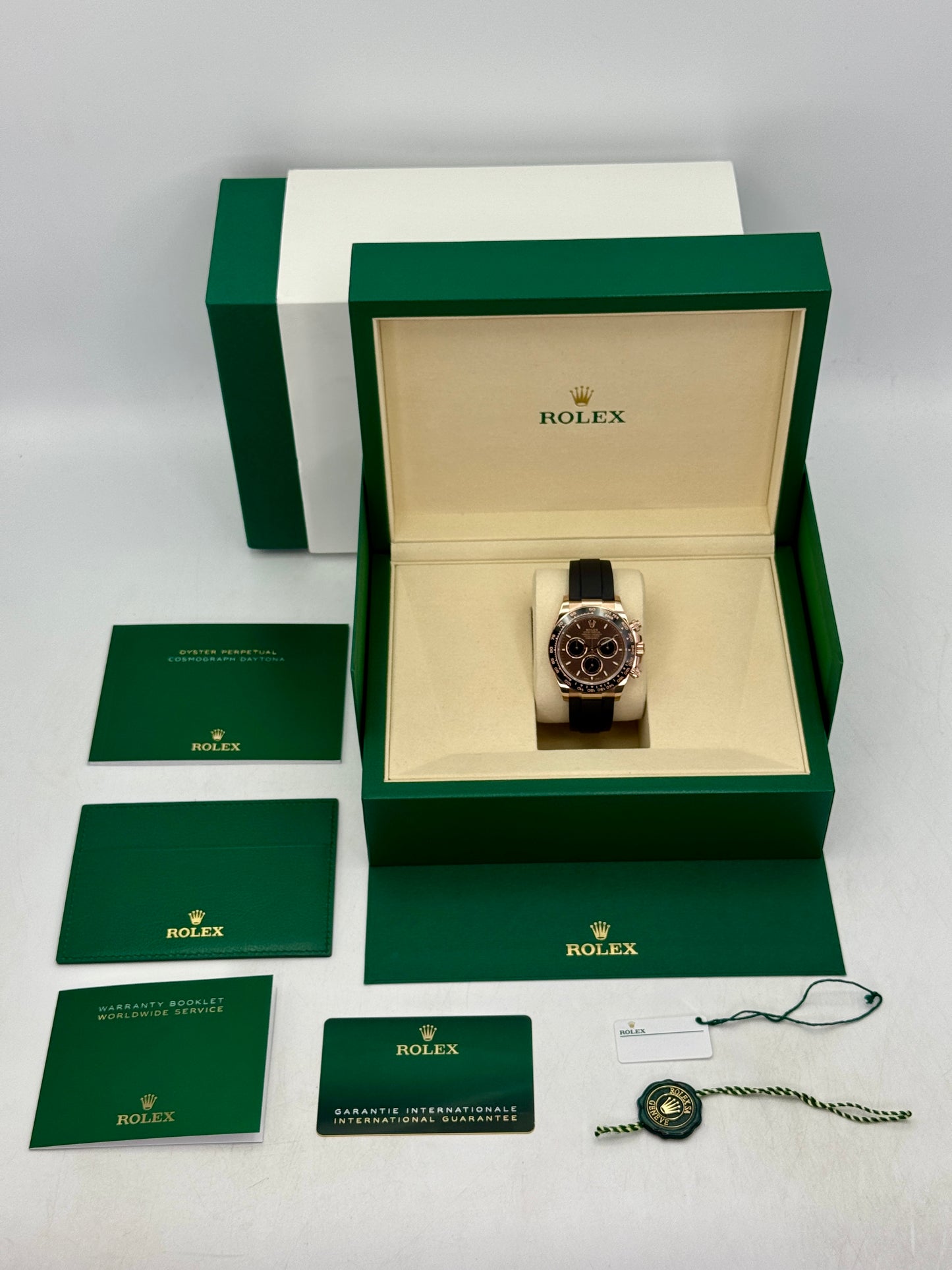 2026 Rolex Daytona 40mm 126515LN Rose Gold Oysterflex Chocolate Dial