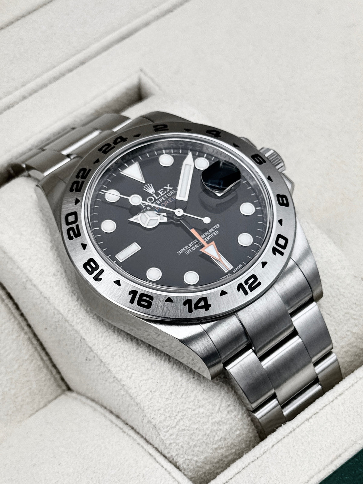 2012 Rolex Explorer II 42mm 216570 Stainless Steel Black Dial