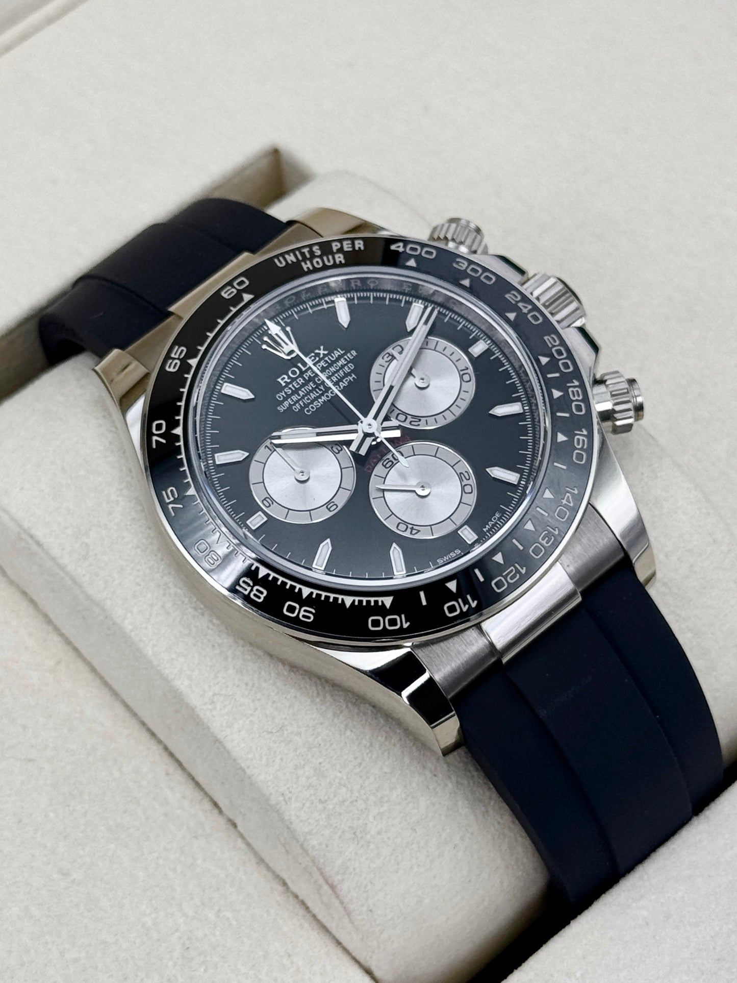 NEW 2026 Rolex Daytona Baby Le Mans 40mm 126519LN White Gold Black Dial (NEW STYLE CARD)