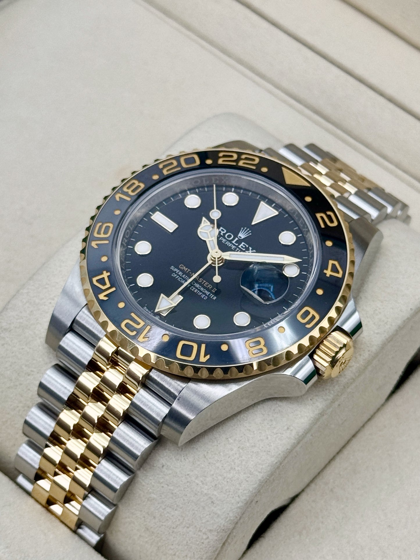 2025 Rolex GMT-Master II 40mm 126713GRNR Two-Tone Jubilee