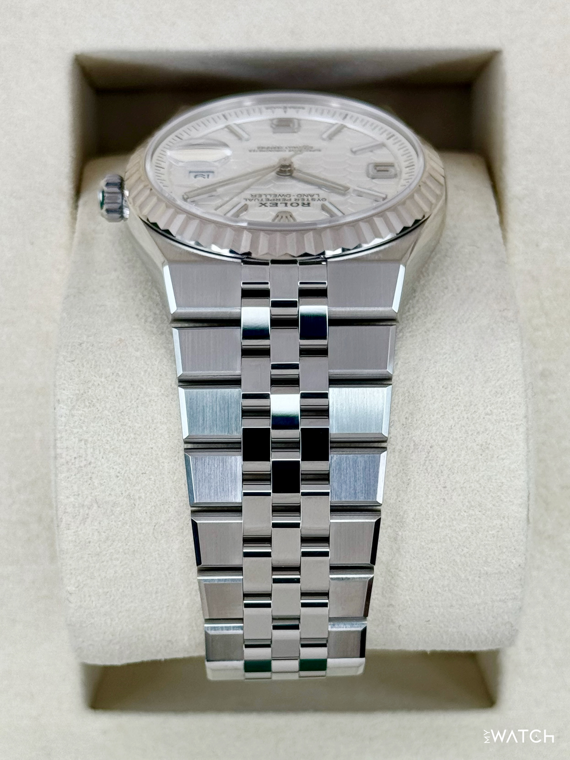 NEW 2026 Rolex Land-Dweller 36mm 127234 Stainless Steel Flat Jubilee White Dial - MyWatchLLC