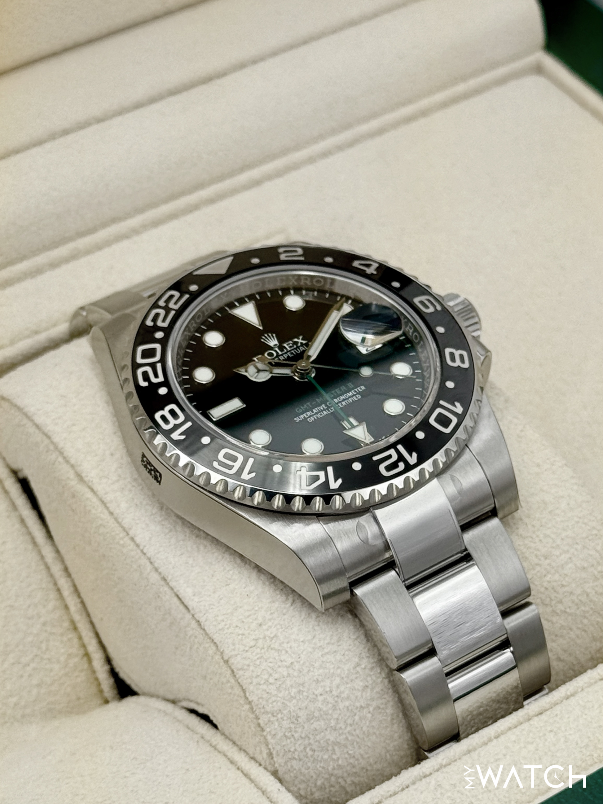 NEW OLD STOCK 2017 Rolex GMT-Master II 40mm 116710LN Stainless Steel Black Dial (STICKERED) - MyWatchLLC