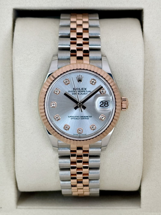 2026 Rolex Datejust 31mm 278271 Two-Tone Jubilee Silver Diamond Dial