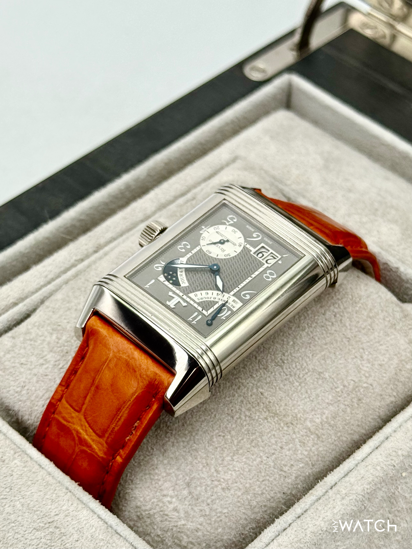 Jaeger-Coultre Reverso Sepatantieme 29mm Q3006420 Platinum Grey Dial