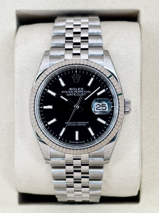 NEW 2026 Rolex Datejust 36mm 126234 Stainless Steel Jubilee Black Dial (STICKERED)
