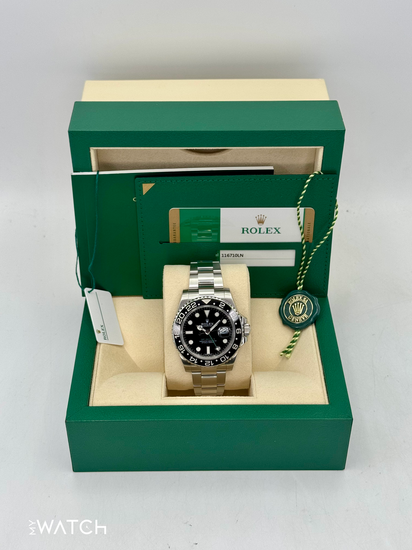 2018 Rolex GMT-Master II 40mm 116710LN Stainless Steel Black Dial