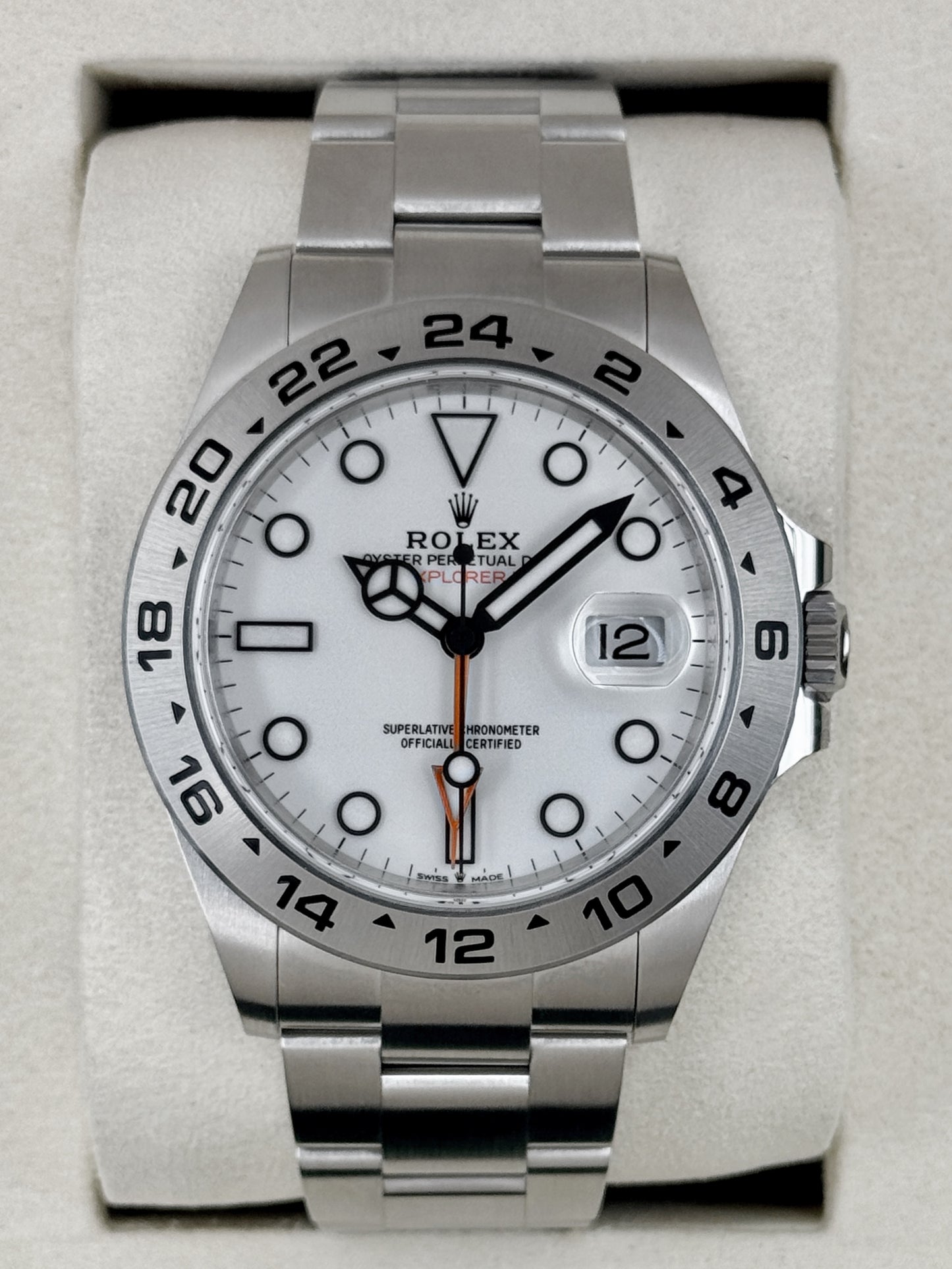 NEW 2026 Rolex Explorer II 42mm 226570 Stainless Steel Polar White Dial (NEW CARD AND STICKERED)
