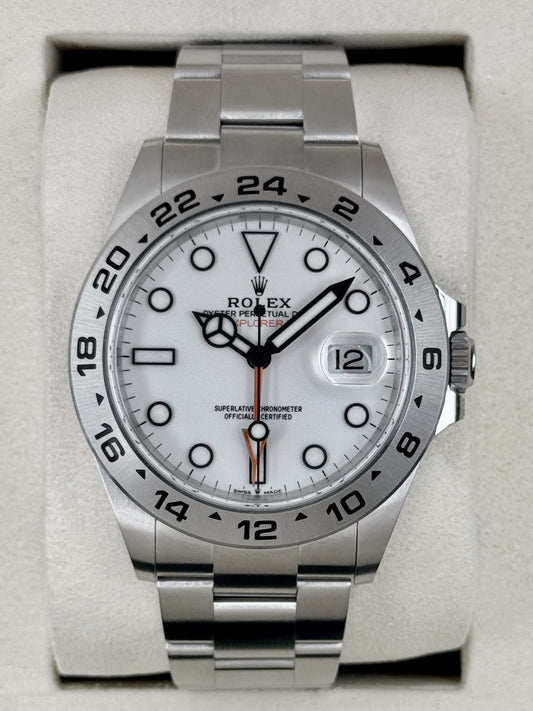 NEW 2026 Rolex Explorer II 42mm 226570 Stainless Steel Polar White Dial (NEW CARD AND STICKERED)