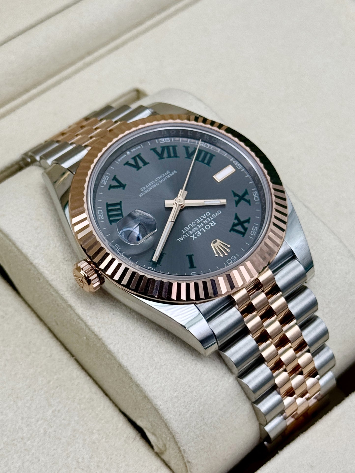 2025 Rolex Datejust 41mm 126331 Two-Tone Jubilee Wimbledon Dial