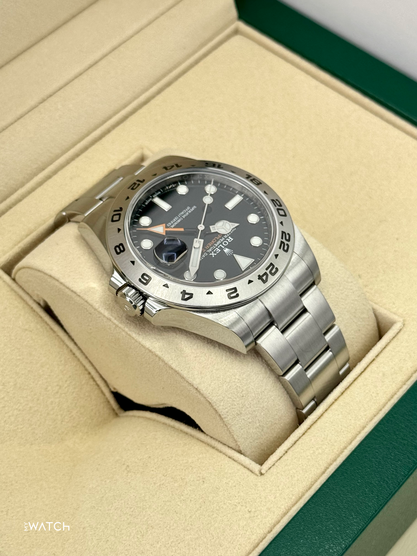 2019 Rolex Explorer II 42mm 216570 Stainless Steel Black Dial