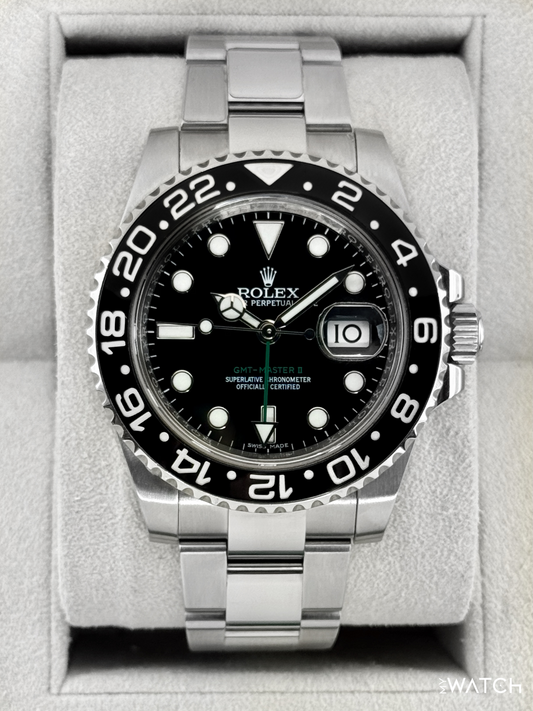 2016 Rolex GMT-Master II 40mm 116710LN Stainless Steel Black Dial - MyWatchLLC