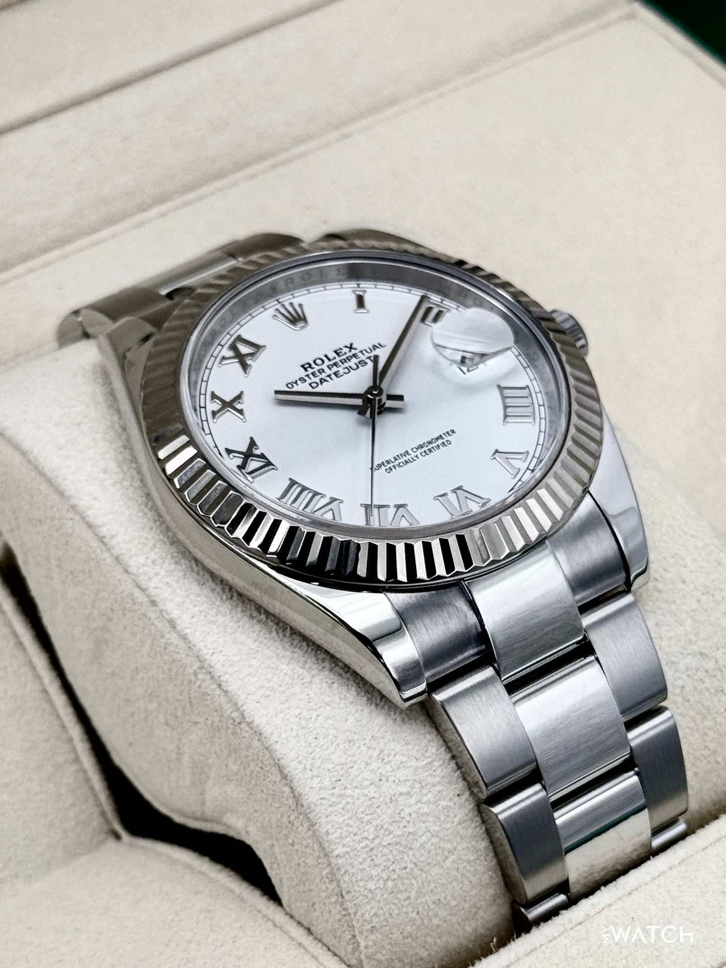 2019 Rolex Datejust 41mm 126334 Stainless Steel Oyster White Roman Numeral Dial - MyWatchLLC