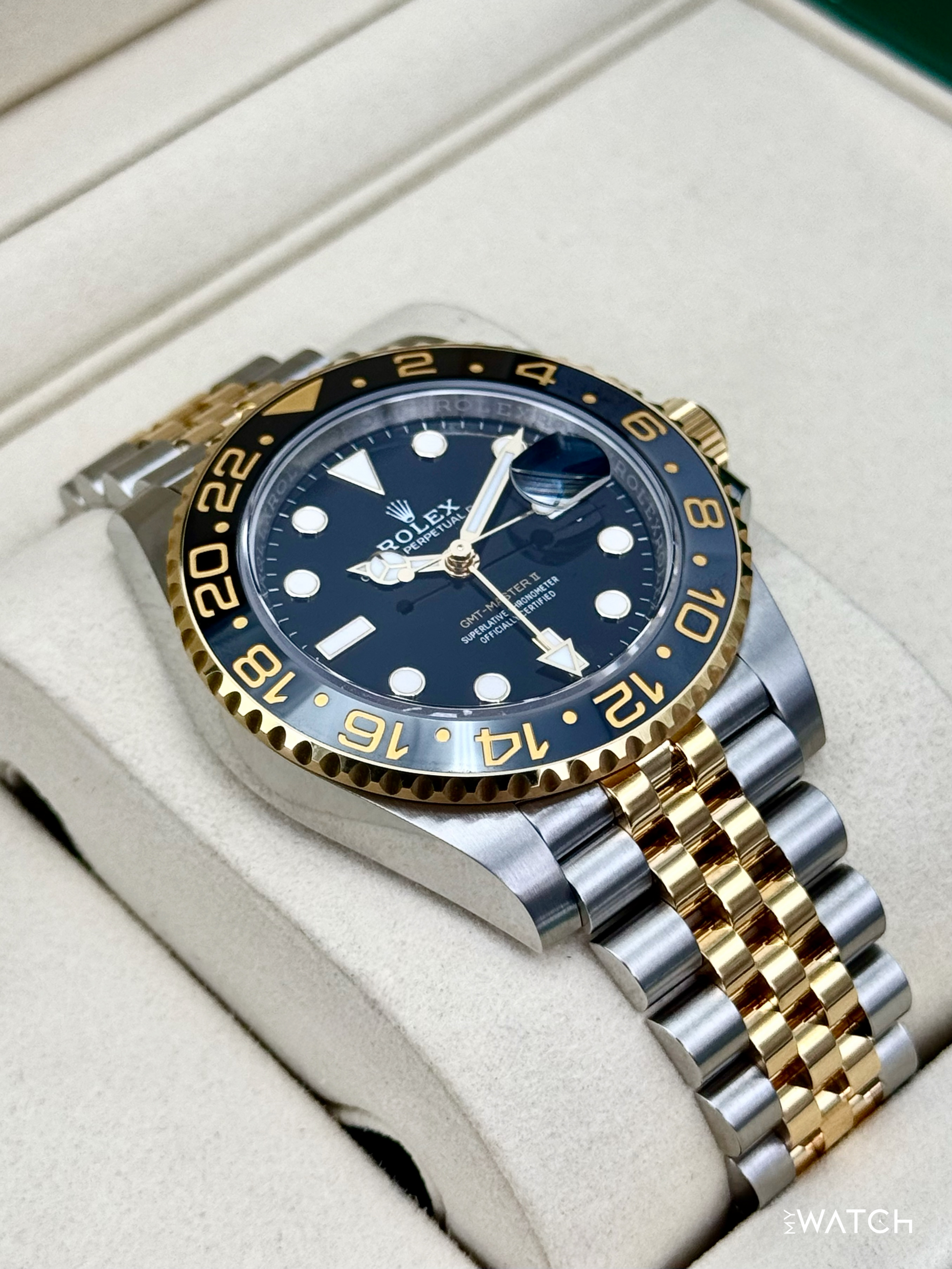 NEW 2026 Rolex GMT-Master II 40mm 126713GRNR Two-Tone Jubilee (STICKERED) - MyWatchLLC