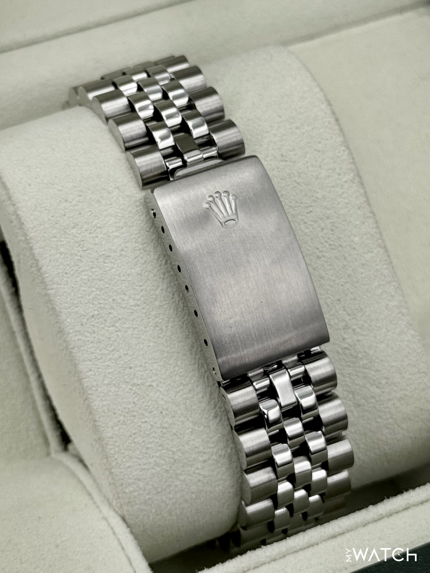 1970 Rolex Datejust 36mm 1603 Stainless Steel Jubilee Silver Linen Dial - MyWatchLLC