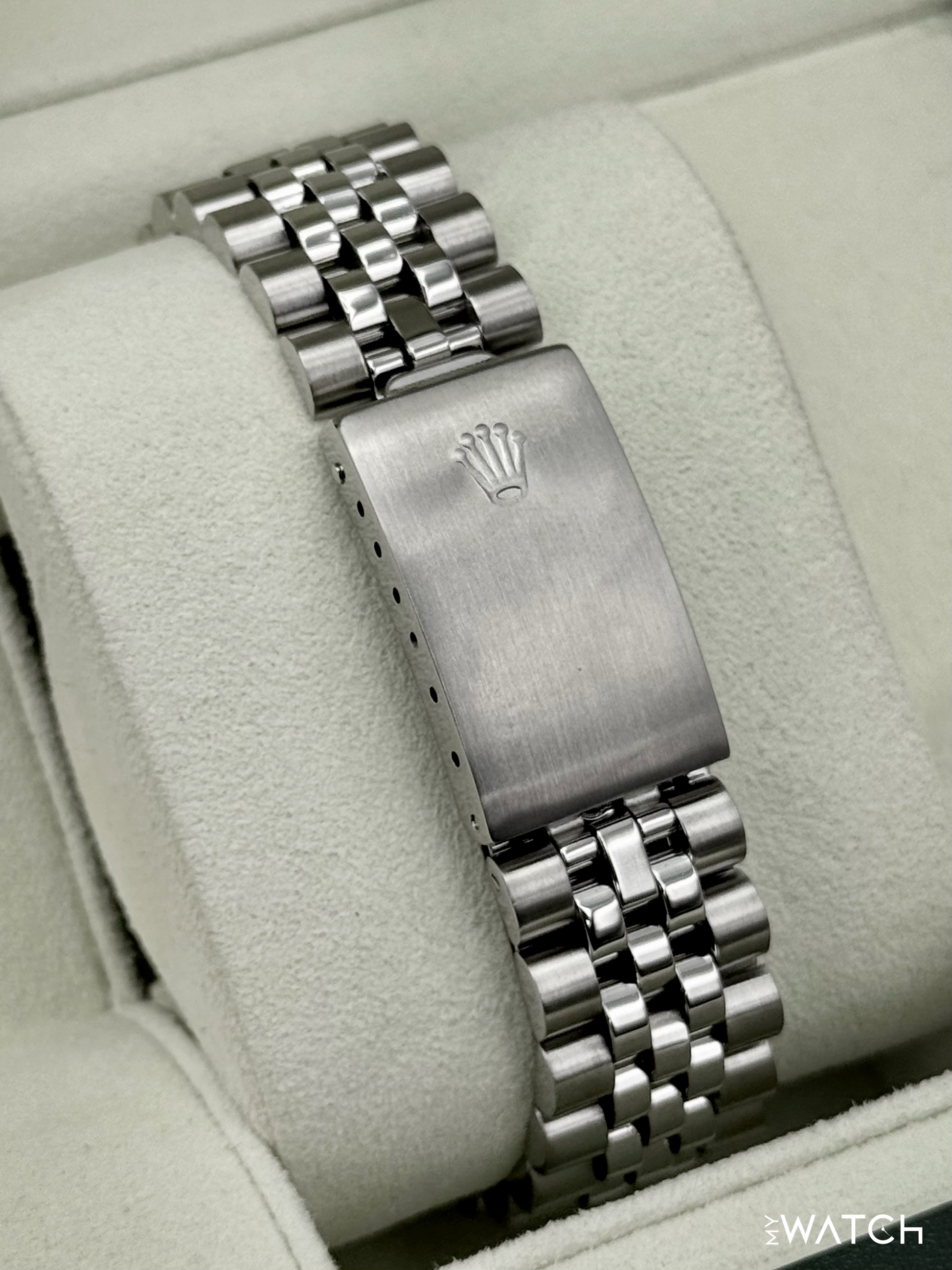 1970 Rolex Datejust 36mm 1603 Stainless Steel Jubilee Silver Linen Dial - MyWatchLLC