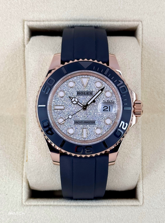 2023 Rolex Yacht-Master 40mm 126655 Rose Gold Diamond Paved Dial