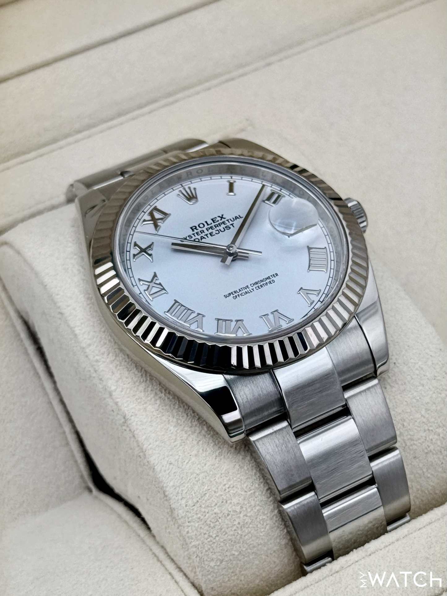 2019 Rolex Datejust 41mm 126334 Stainless Steel Oyster White Dial