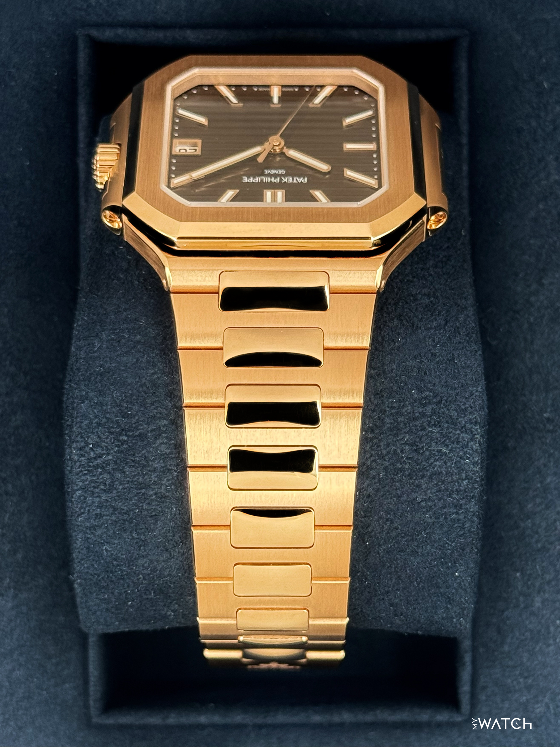 2025 Patek Philippe Cubitus 40mm 7128 Rose Gold Sunburst Brown Dial - MyWatchLLC