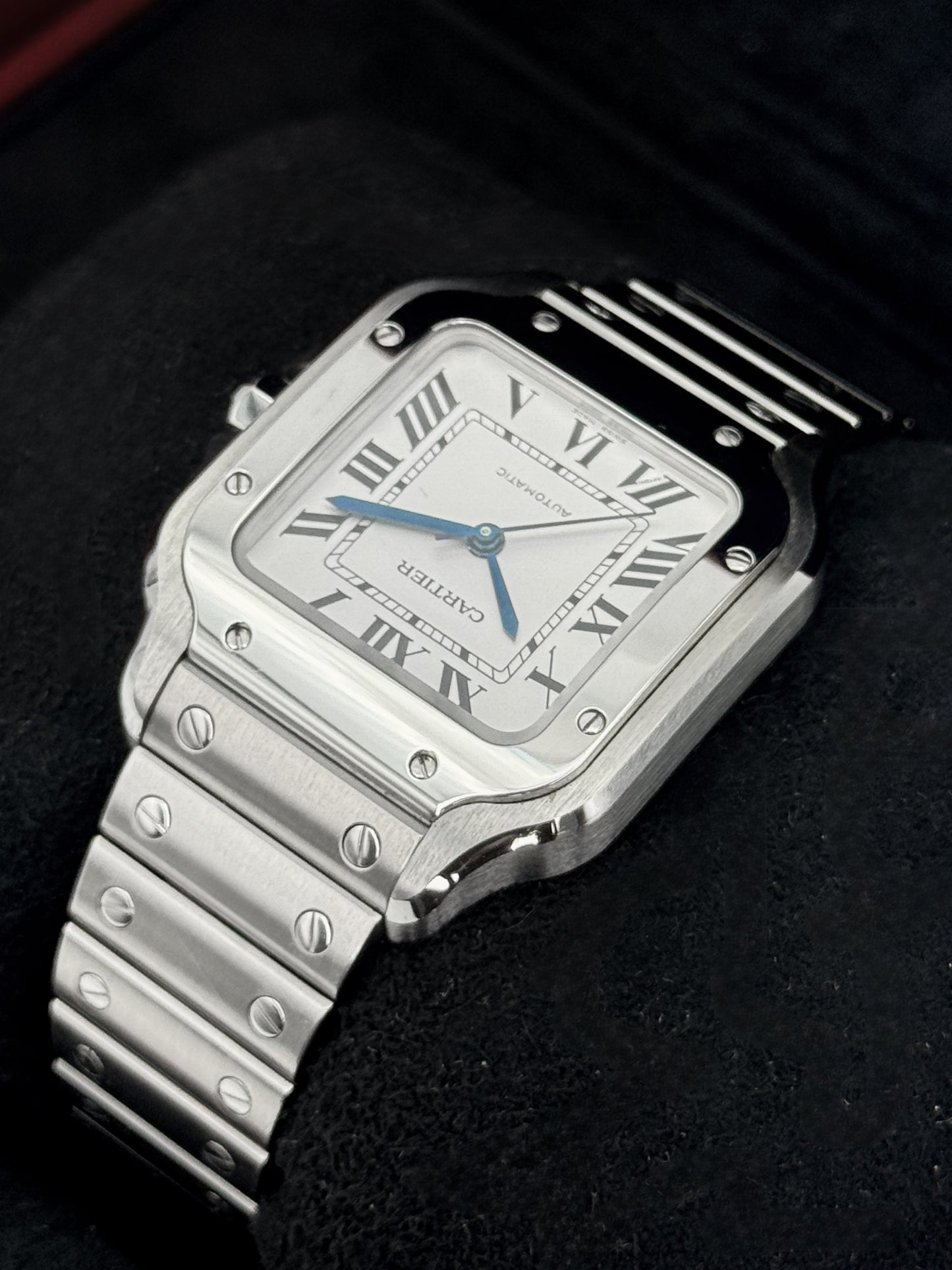 2023 Cartier Santos De Cartier 35.1mm WSSA0029 Stainless Steel White Dial