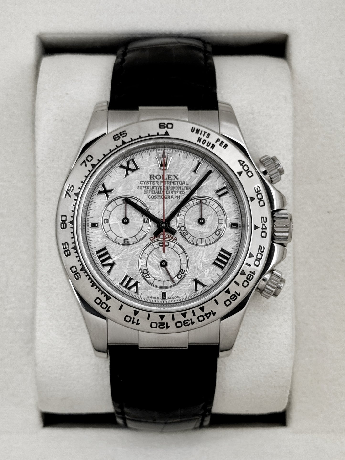 2003 Rolex Daytona 40mm 116519 White Gold Meteorite Dial