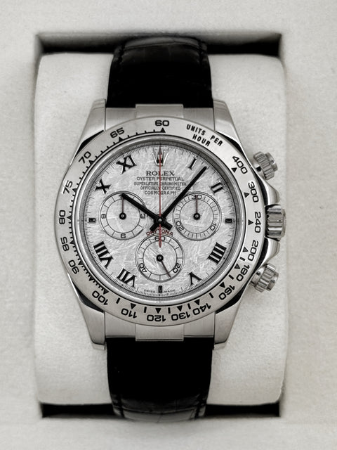 2003 Rolex Daytona 40mm 116519 White Gold Meteorite Dial (Collectors Set)