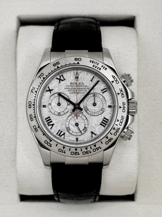 2003 Rolex Daytona 40mm 116519 White Gold Meteorite Dial
