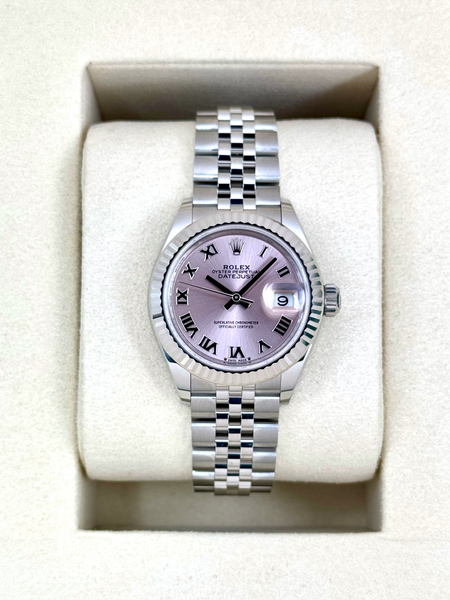 NEW 2025 Rolex Lady Datejust 28mm 279174 Stainless Steel Jubilee Pink