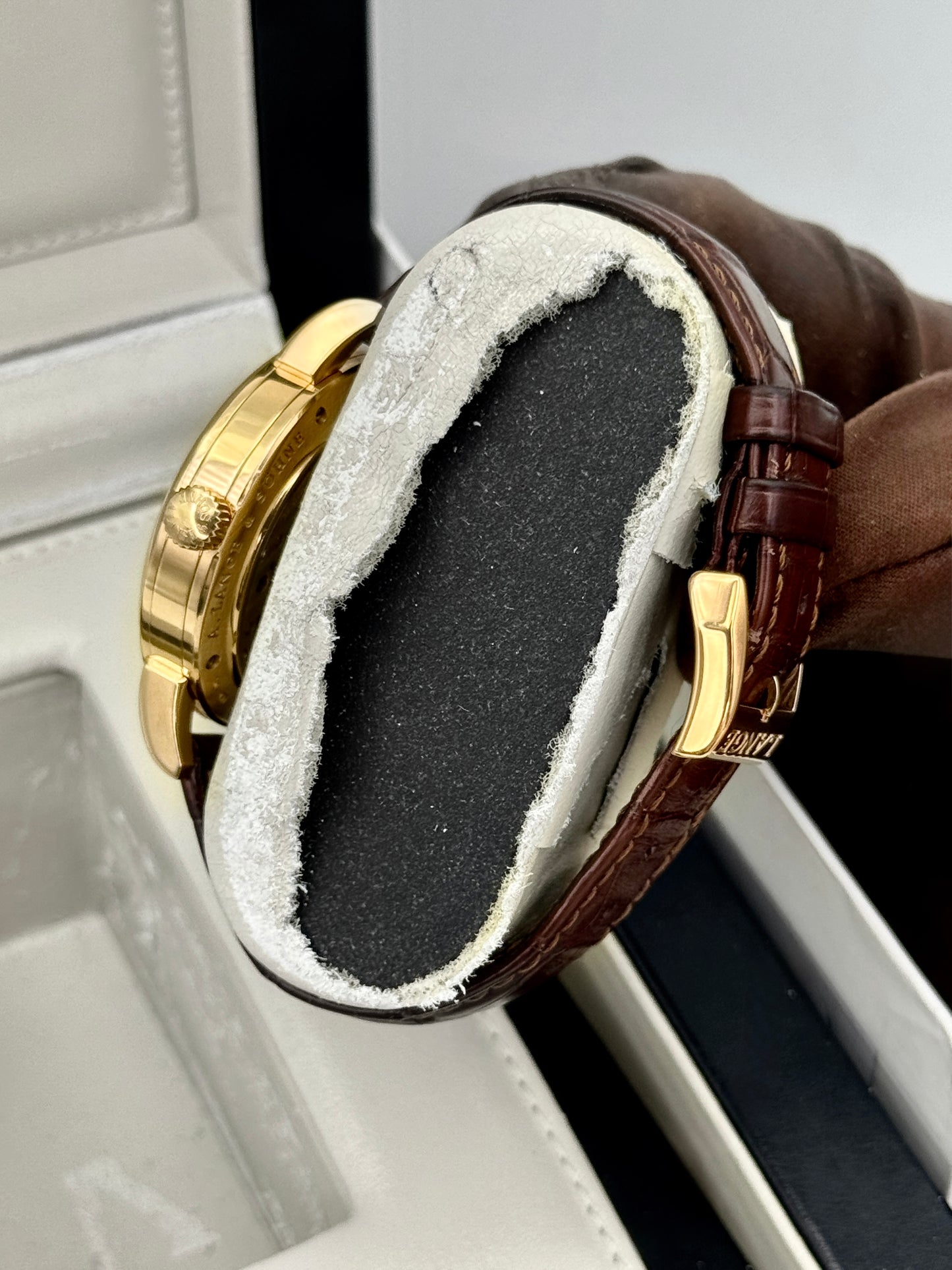 2007 A. Longe & Shone Richard Lange 40.5mm 232.032 Rose Gold Silver Dial