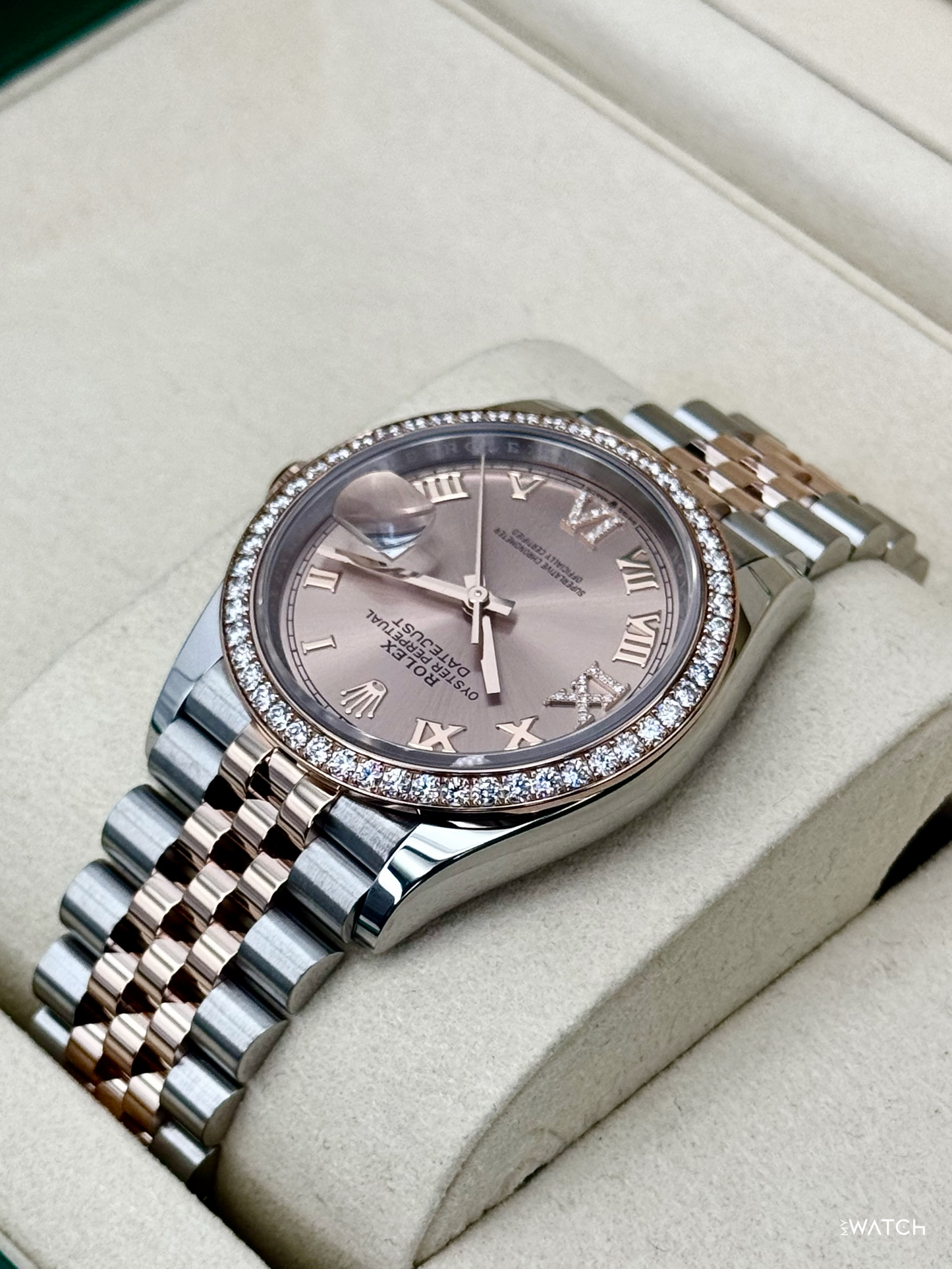 2025 Rolex Datejust 36mm 126281RBR Two-Tone Jubilee Pink Diamond Dial - MyWatchLLC
