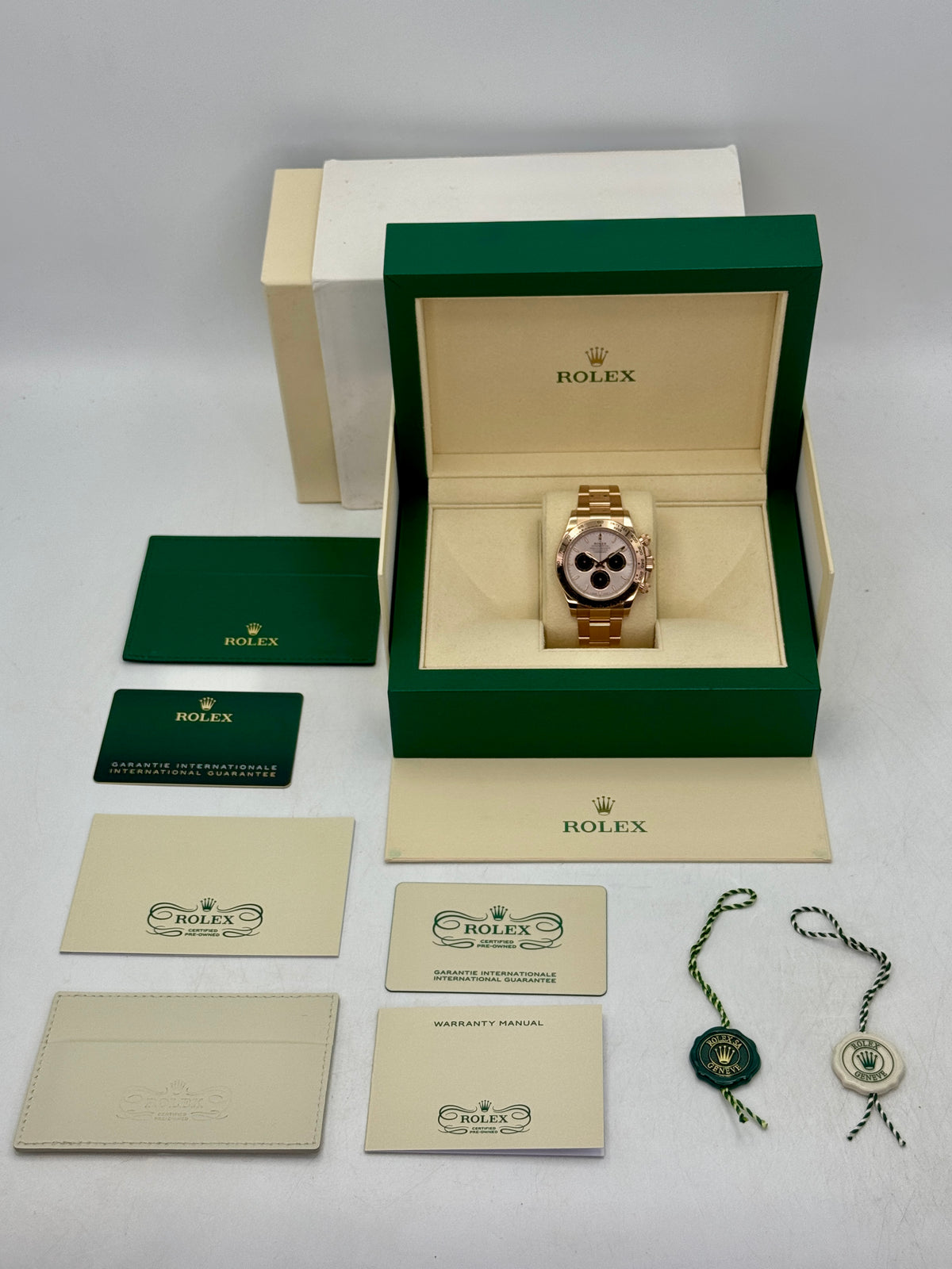 2023 Rolex Daytona 40mm 126505 Rose Gold Sundust Dial (CPO)