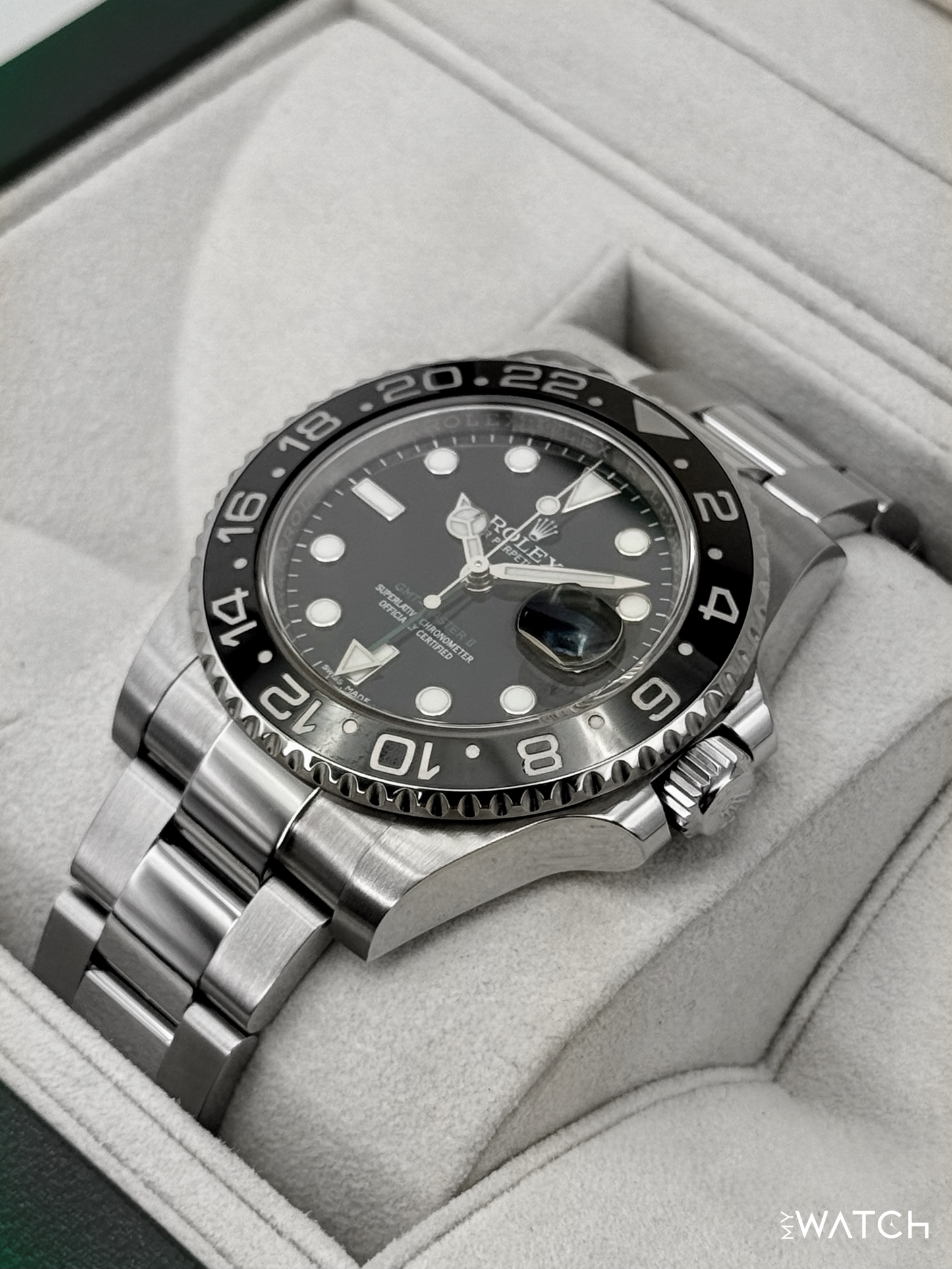 2016 Rolex GMT-Master II 40mm 116710LN Stainless Steel Black Dial - MyWatchLLC