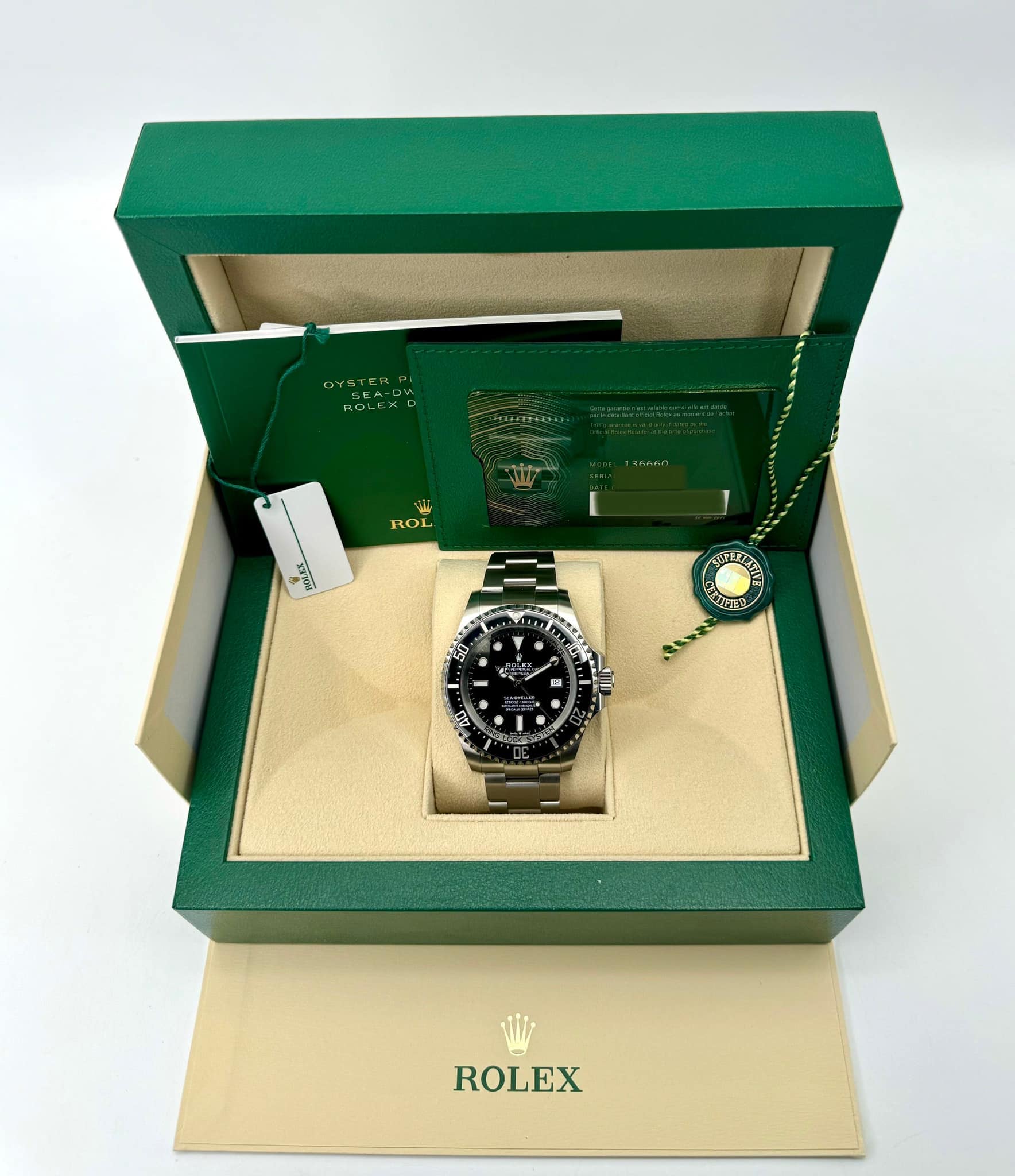 NEW 2024 Rolex Deepsea 44mm 136660 Stainless Steel Black Dial - MyWatchLLC