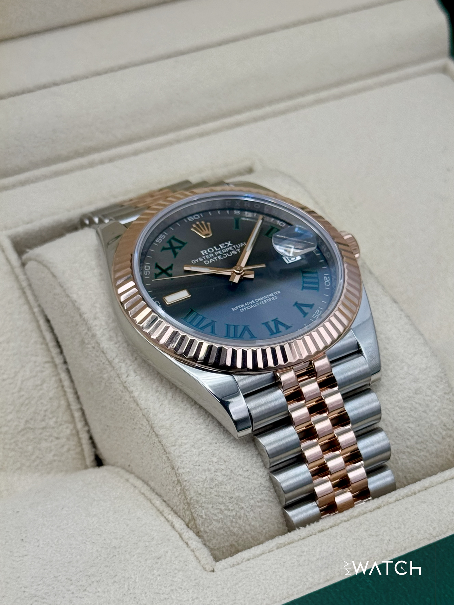 2022 Rolex Datejust 41mm 126331 Two-Tone Jubilee Wimbledon Dial