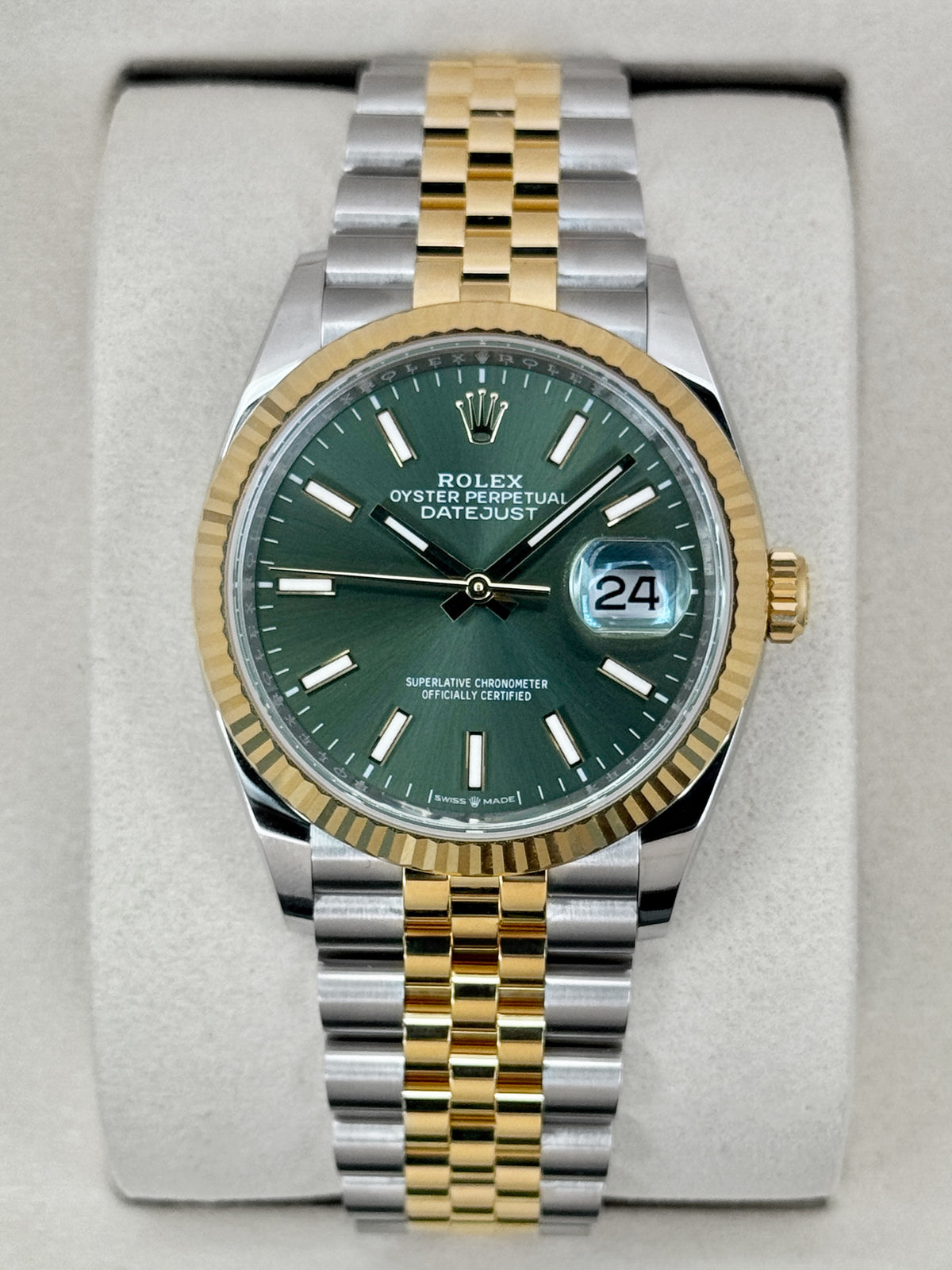 NEW 2026 Rolex Datejust 36mm 126233 Two-Tone Jubilee Oliver Green Dial