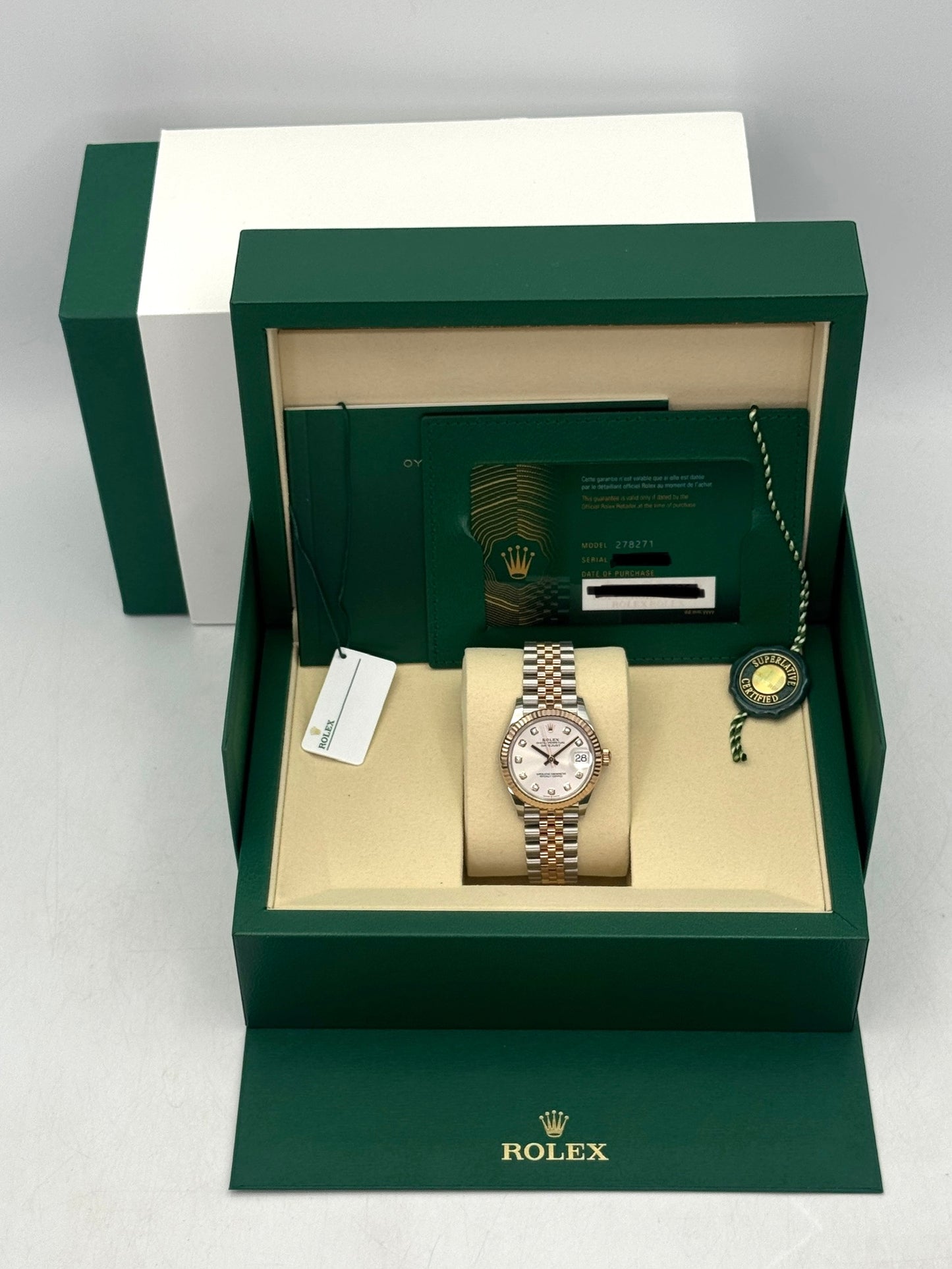 2026 Rolex Datejust 31mm 278271 Two-Tone Jubilee Silver Diamond Dial