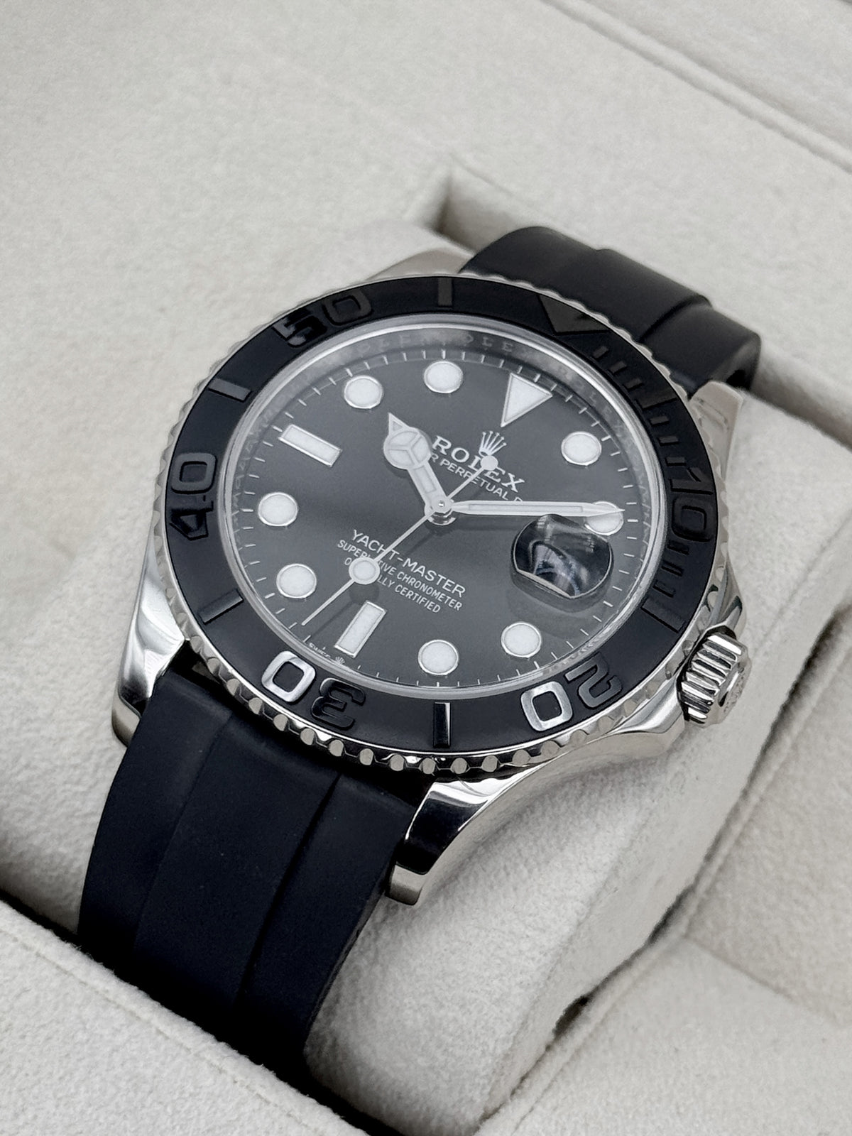2020 Rolex Yacht-Master 42mm 226659 White Gold Oysterflex Black Dial