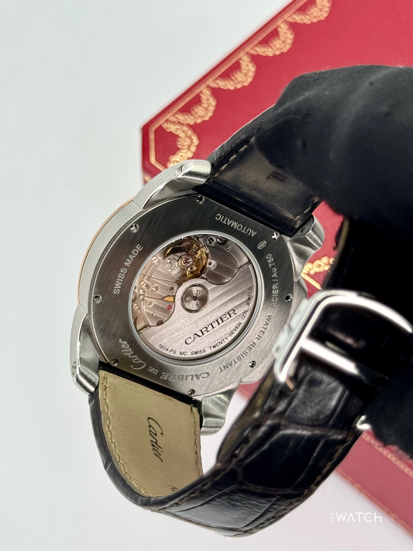 2012 Cartier Calibre De Cartier 42mm W7100051 Two-Tone Brown Dial - MyWatchLLC