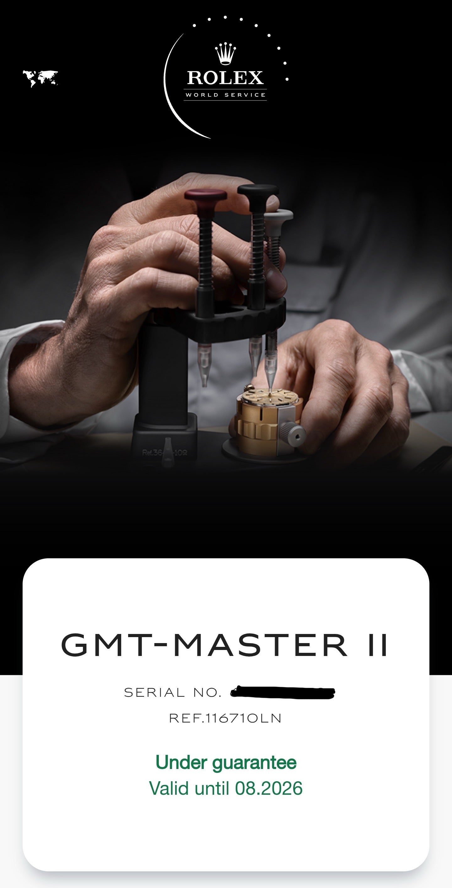 2017 Rolex GMT-Master II 40mm 116710LN Stainless Steel Black Dial (with RSC) - MyWatchLLC