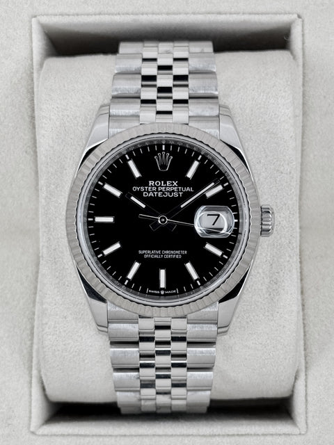 2019 Rolex Datejust 36mm 126234 Stainless Steel Jubilee Black Dial