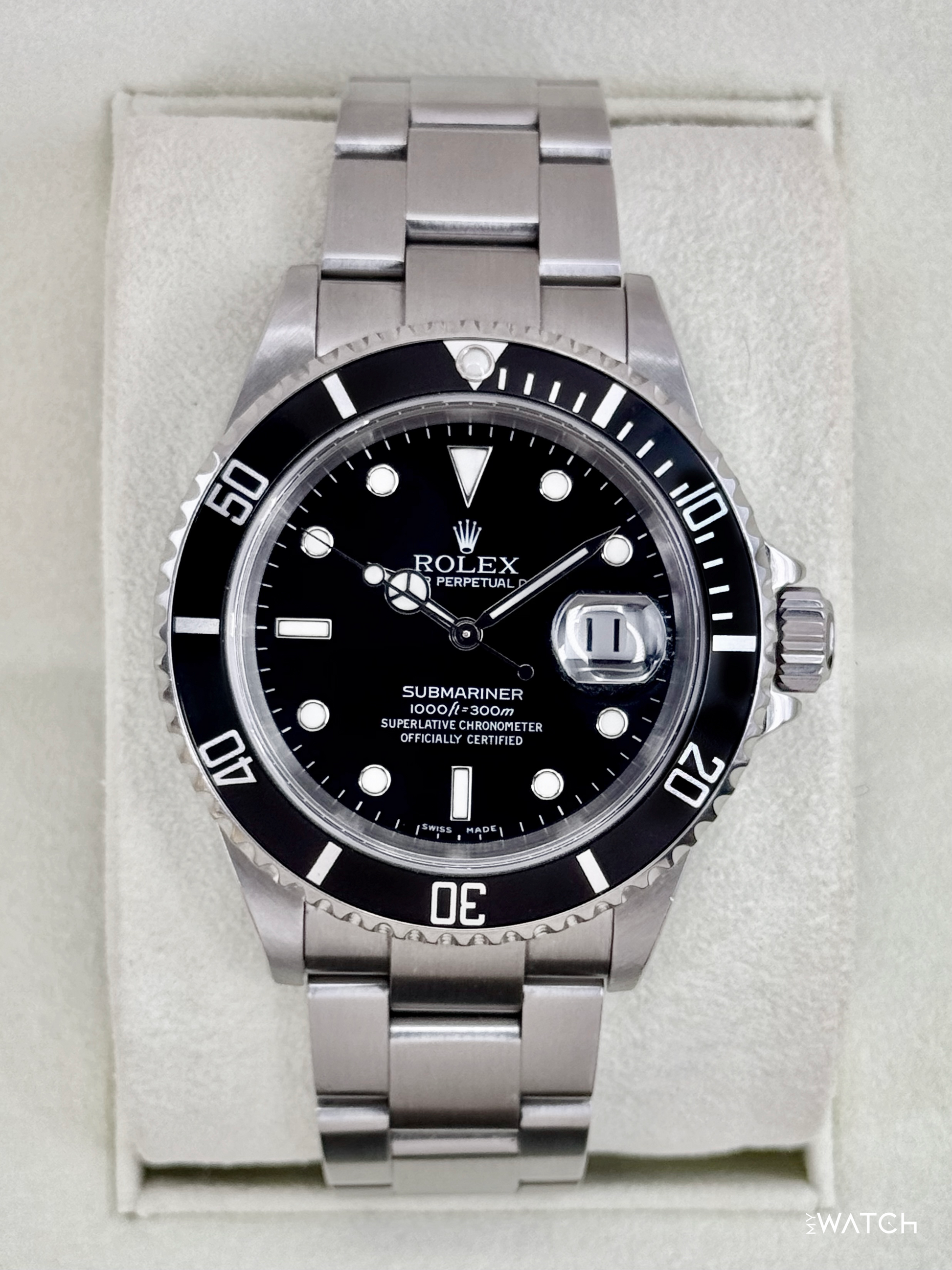2005 Rolex Submariner 41mm 16610 Stainless Steel Black Dial (Collectors Set) - MyWatchLLC