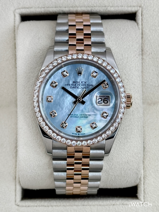 2024 Rolex Datejust 36mm 126281RBR Two-Tone Jubilee MOP Diamond Dial - MyWatchLLC