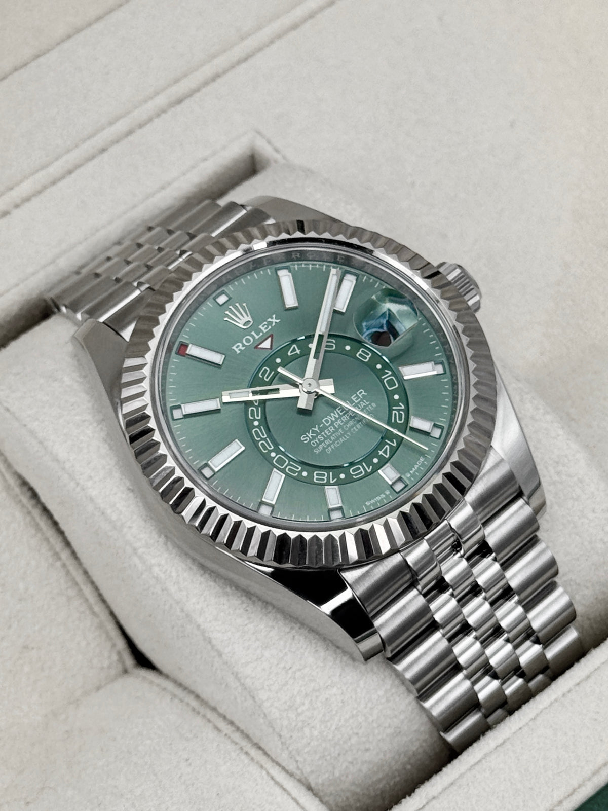 2024 Rolex Sky-Dweller 42mm 336934 Jubilee Green Dial - MyWatchLLC
