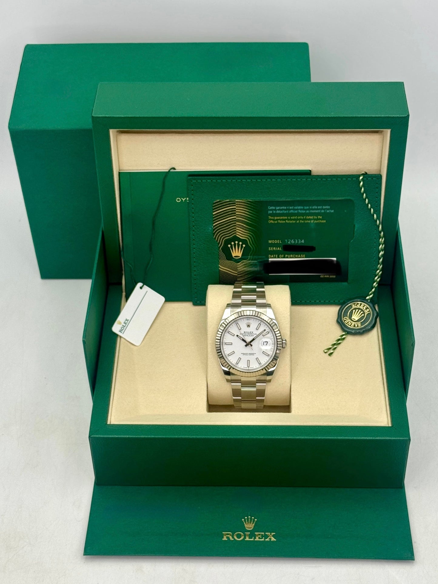 NEW 2026 Rolex Datejust 41mm 126334 Stainless Steel Oyster White Dial