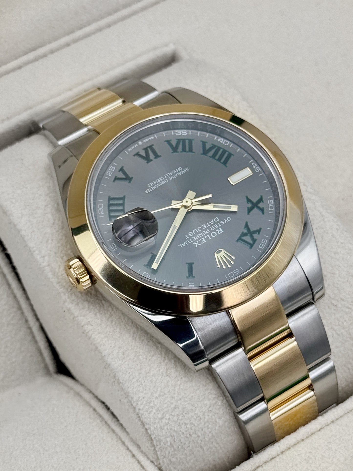 2021 Rolex Datejust 41mm 126303 Two-Tone Oyster Wimbledon Dial